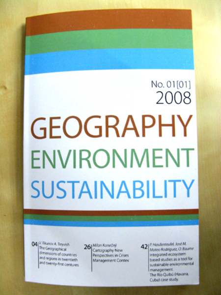 GEOGRAPHY. ENVIRONMENT. SUSTAINABILITY